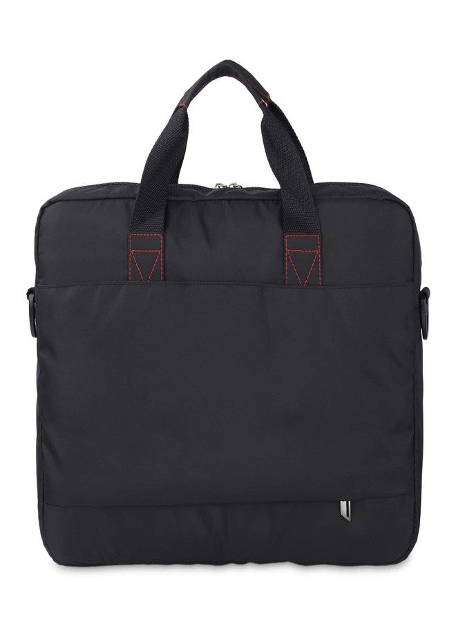 Protecta Momentum Office Shoulder Bag Briefcase for Screen Sizes up to 12" - Black & Red - Image 4