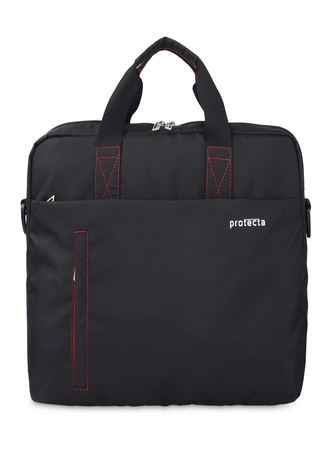Protecta Momentum Office Shoulder Bag Briefcase for Screen Sizes up to 12" - Black & Red - Image 1
