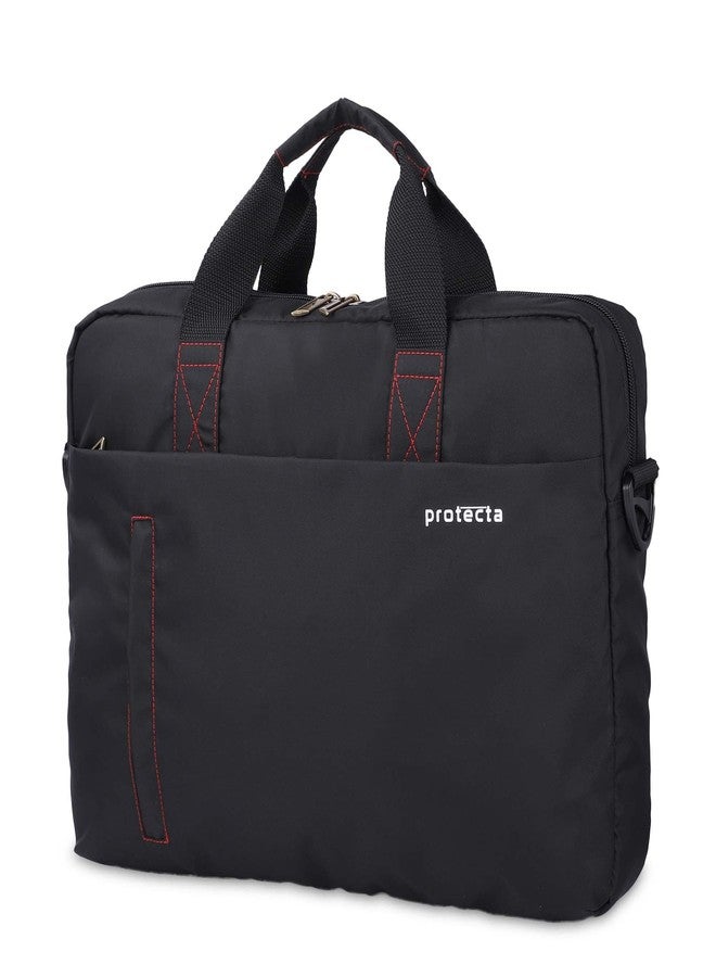 Protecta Momentum Office Shoulder Bag Briefcase for Screen Sizes up to 12" - Black & Red - Image 2