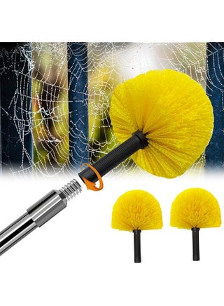 promass Cobweb Duster with Extension Pole, 6ft Long Spider Web Remover Tool, 2 Medium-Stiff Bristle Dewebber Heads, Outdoor/Indoor Spiderweb Cleaning Dusters, Cob Webster Removal Brush - pzsku/ZF52472254F519CF4B328Z/45/_/1739439353/38d951d4-f520-4785-bc40-958fe3db1bd1