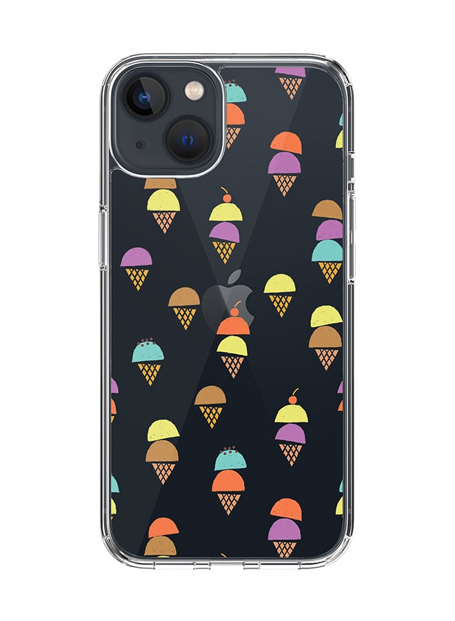 Classic Clear for Apple iPhone 14 Case Hybrid Soft Cover Flexible Edges Anti Drop TPU PC Gel Thin Transparent Cover [ Designed for Apple iPhone 14 ] - Scoopy Cones