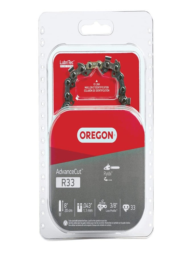 Oregon R33 AdvanceCut 8-Inch Chainsaw Chain, Fits Poulan, Ryobi - Image 1