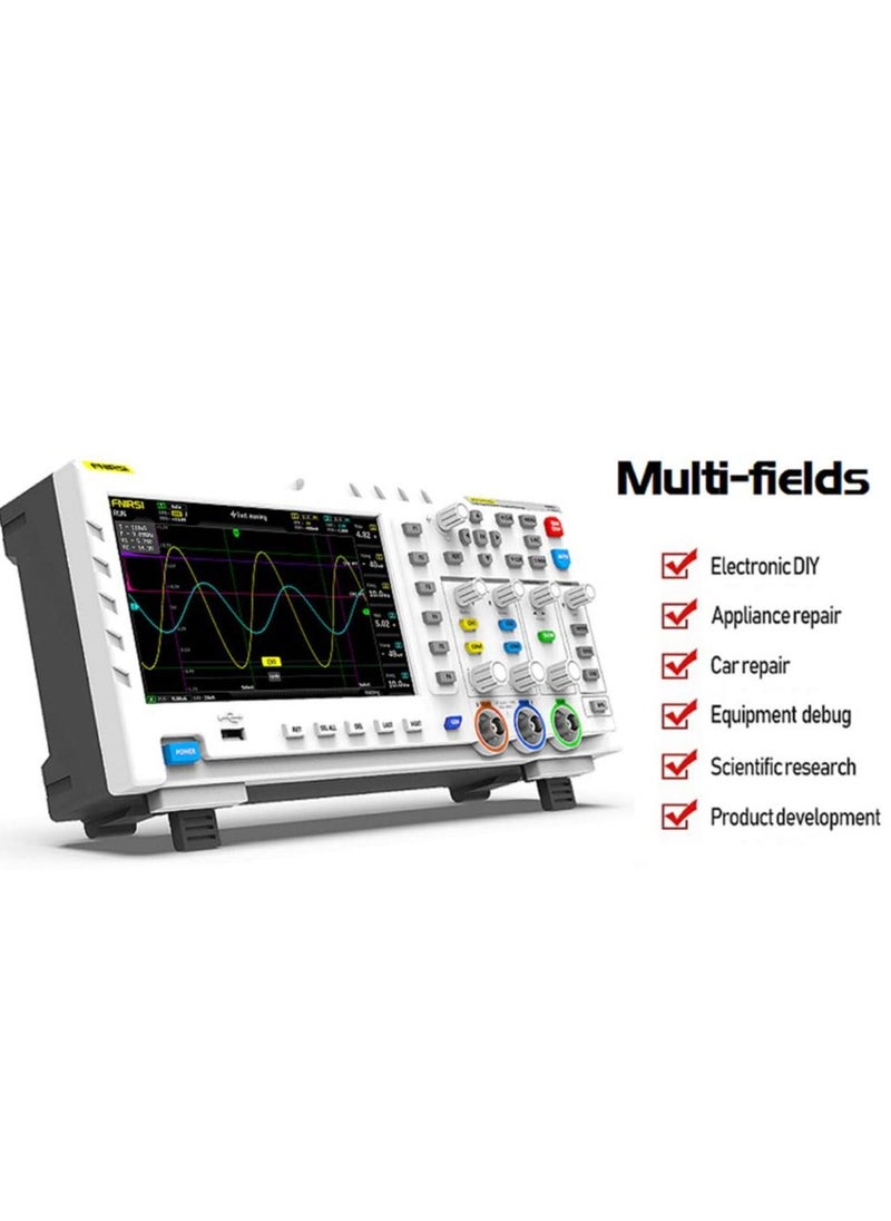 KASTWAVE - 2 in 1 Digital Oscilloscope DDS Signal Generator Desktop Oscilloscope Capture Output Signal Function, 2 Channels 100Mhz Bandwidth 1GSa/s Sampling Rate Built-in 1GB Storage Space - Image 1