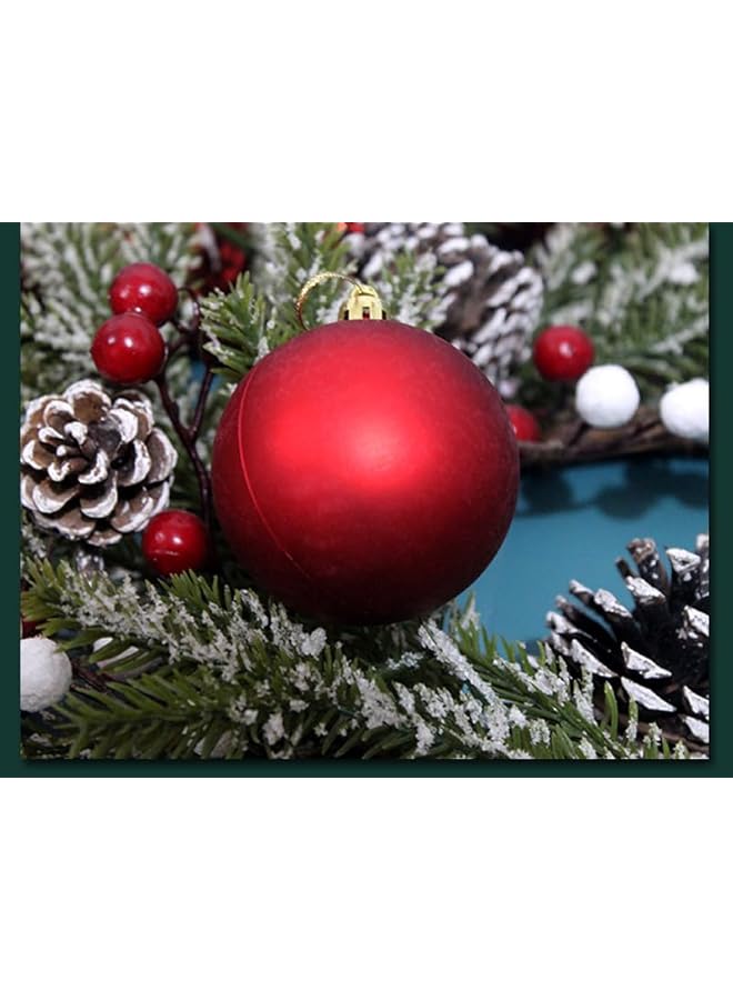 The Bros 100 قطعة مجموعة من 3 أحجام زينة شجرة عيد الميلاد غير قابلة للكسر كرات عيد الميلاد زينة موسمية للزينة لحفلات الزفاف والعطلات مع قابلة لإعادة الاستخدام (أحمر) - Image 5