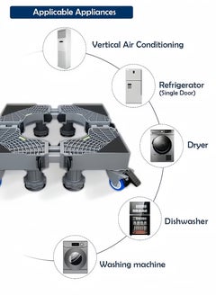 Peachjoy Mobile Base, Washing Machine Stand, Fridge Stand Base with 4 Locking Wheels and 8 Strong Feet  - Image 5