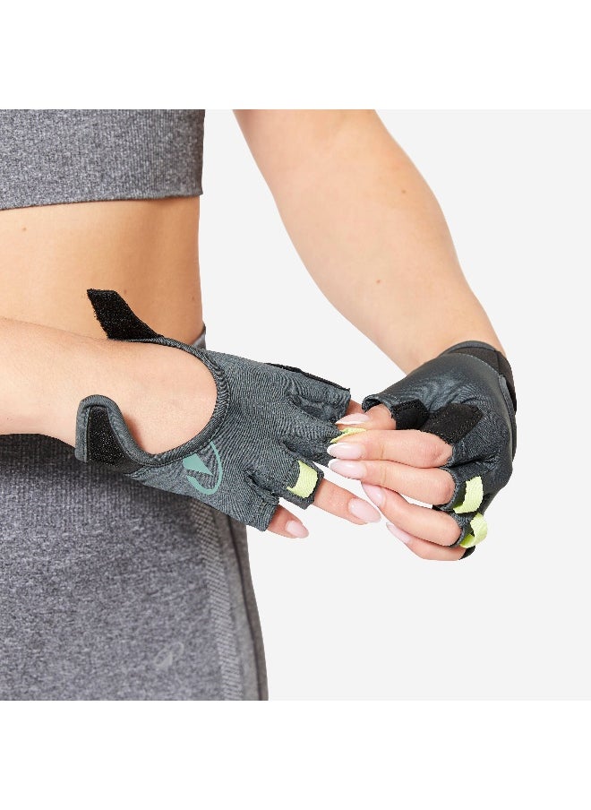CORENGTH CORENGTH BY DECATHLON,Breathable & Durable Fitness Gloves - Dark Green & Black  - Image 2
