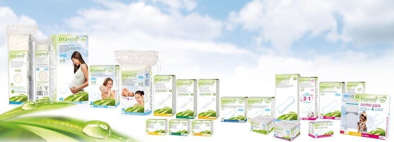 Masmi Organic Ultra Thin Day Pads with Wings Individually Wrapped Certified Organic Cotton Hypoallergenic Biodegradable Perfume Viscose Rayon Chlorine and Dioxin Free Single Pack - Image 2