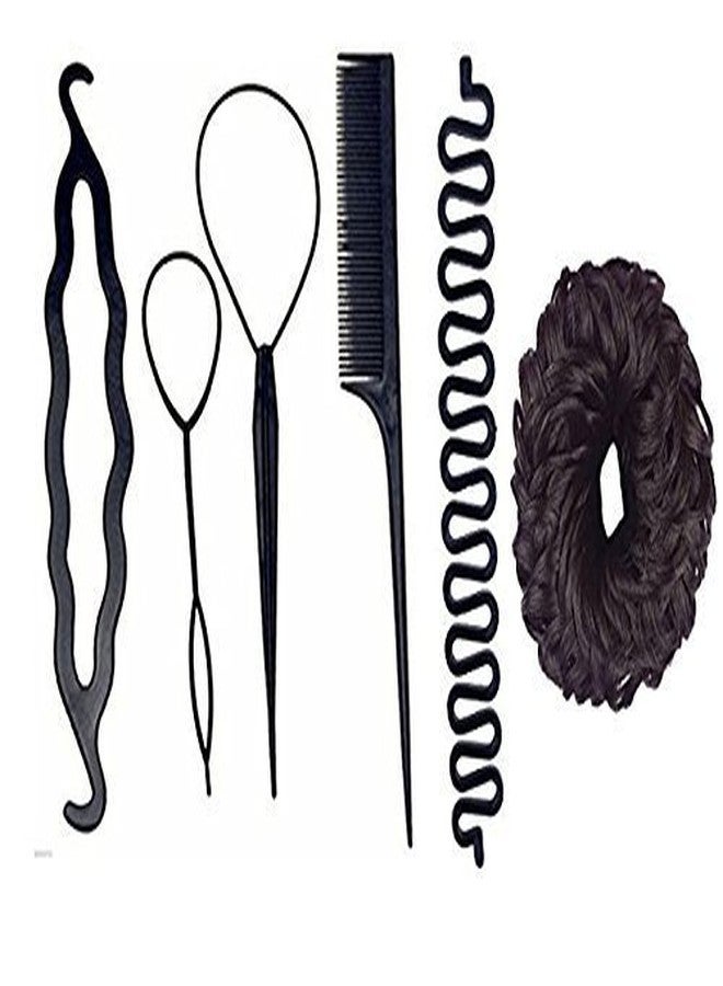 STYLAZO Girl's Juda Bun Maker Hair Accessories Tools Kit Combo -Set of 6 - Image 1