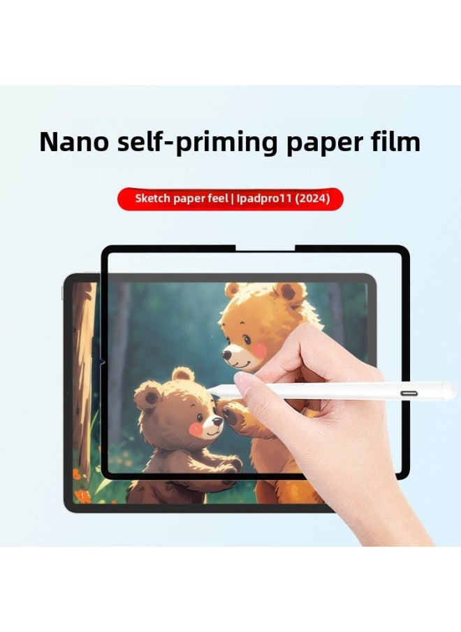 Generic For 2024 IPAD Nano Suction Cup Paper Film PRO11 Removable Frame Glue Writing Film AIR13 Protective Film-Colors:Frame Glue Suction Disc Type Paper Film [South Korea Second Generation] Can Reduce Pen Tip Wear-Dimensions:Old IPad Pro12.9 Inch (with Key Holes) 2015-2017 Edition  - Image 1