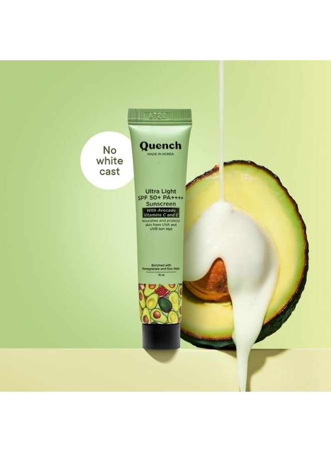 كوينش كريم كوينش بوتانيكس فيتامين E فائق الخفة بعامل حماية من الشمس 50+ PA++++ واقي من الشمس لجميع أنواع البشرة لبشرة متوهجة | غير دهني وغير لزج | لا يلقي الأبيض | حماية من الأشعة فوق البنفسجية فئة A وB | صنع في كوريا | للجنسين (ميني - 15 مل) - Image 2