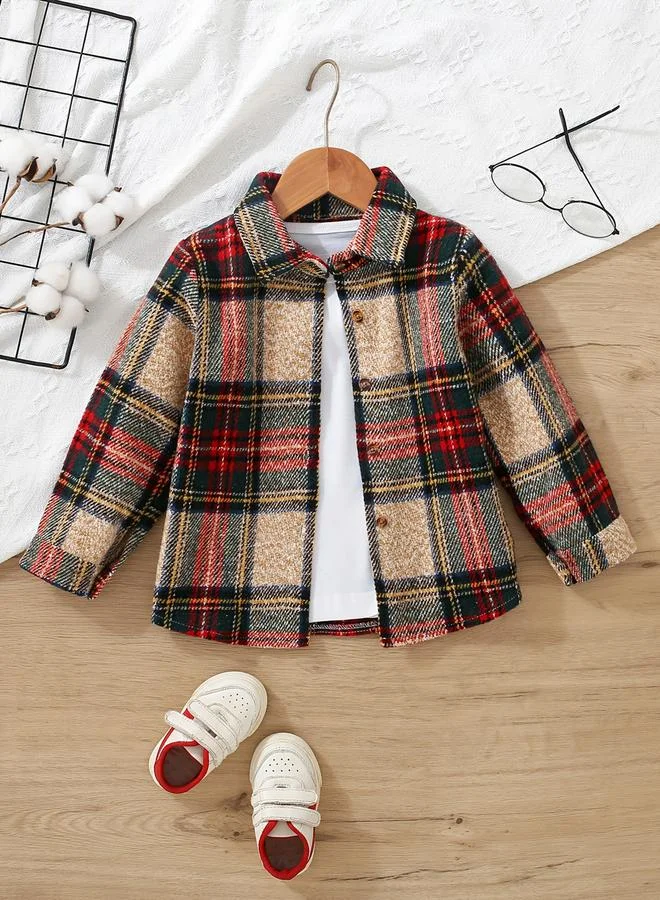 Take Two Take Two Boys Checked Button Up Long Sleeve Shirt