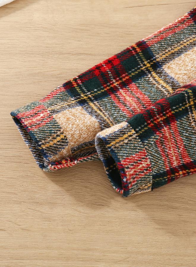 تايك تو قميص أولادي طويل الأكمام بنقشة مربعات - Image 5