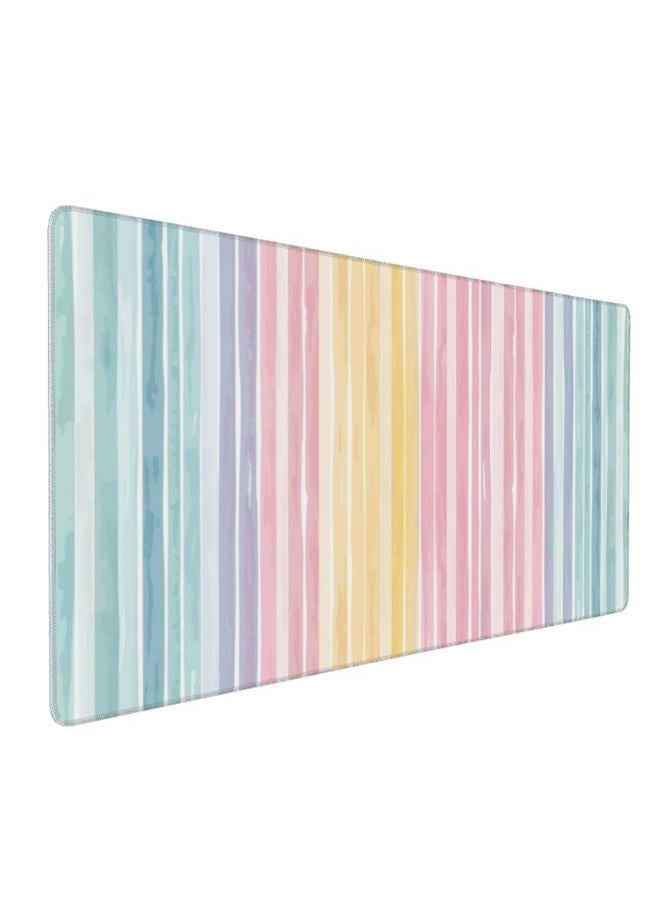 KOBWOPI 35.4 x 15.7 in, XXL Large Mouse Pad for Desk, Extended Keyboard Mouse Mat for Computer Office, Big Laptop Mouse pad, Gaming pc-Colorful Striped Rainbow - Image 1