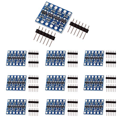 KeeYees 10pcs 4 Channels IIC I2C Logic Level Converter Bi-Directional Module 3.3V to 5V Shifter for Arduino (Pack of 10) - Image 1