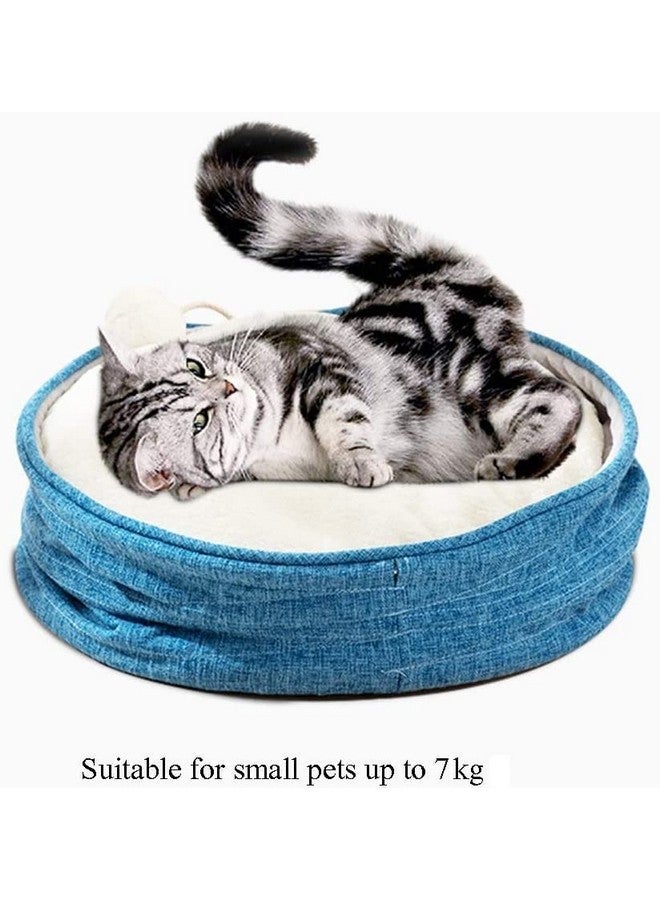 Emily Pets Cat Bed Pet Bed Folding Cat Bed Four Seasons Universal Small Pet Bed Removable And Washable Semi-Closed Cat House(Color Blue, Size 45.40Cm) - Image 5
