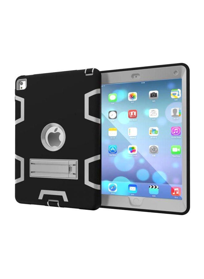 نيبمينينت غطاء حماية متين مزود بحامل لجهاز أبل آي باد برو مقاس 9.7 بوصات أسود/ رمادي