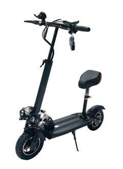 Crony V10 Fast Speed E-Scooter 1200W Motor 48v/12ah,10" Off-Road Wide Tires ,Dual Suspension/Hydraulic Disc Brakes E-Bike, Triple Led Headlamps, All-Terrain, Easy Foldable, Portable Commuter Electric Scooter For Adults & Kids, 120kg Load Skateboard, 21kg Aluminum Frame, Urban Mobility tool, Black  - Image 5