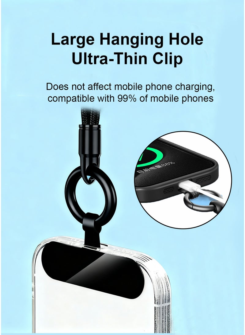 هيروكس حبل هاتف مضاد للضياع مصنوع من مادة النايلون الممتازة وأبازيم معدنية آمنة، متوافق مع معظم الهواتف - Image 3