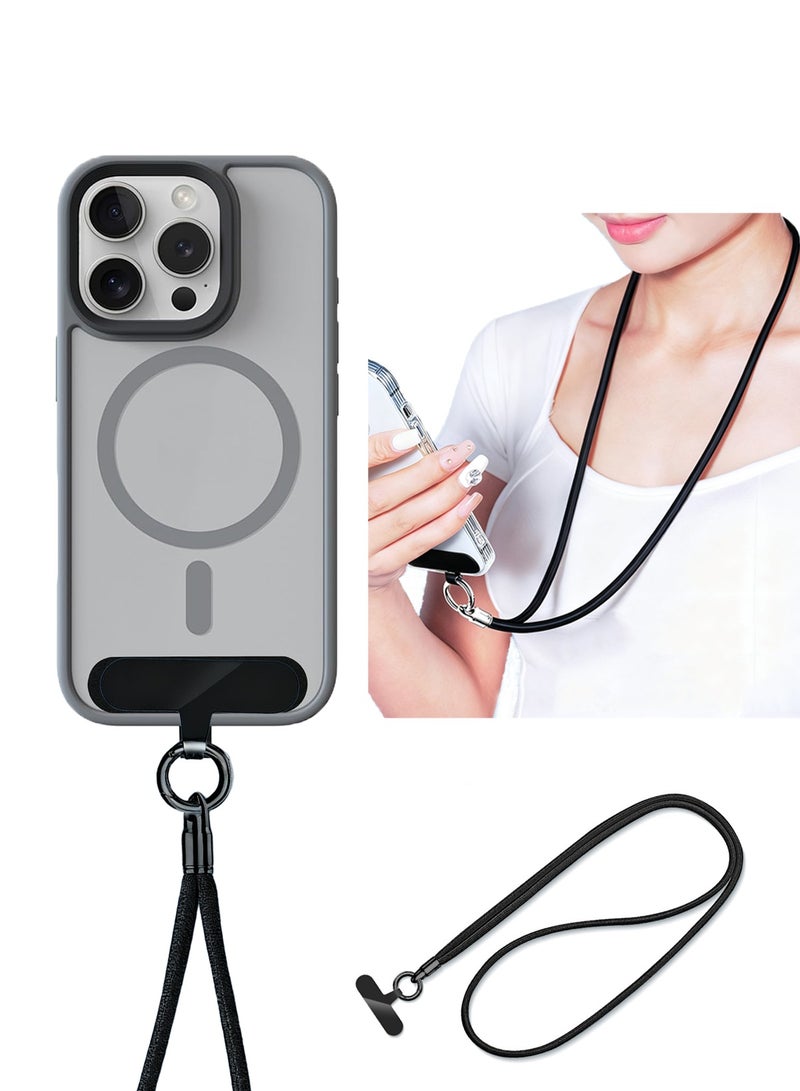 هيروكس حبل هاتف مضاد للضياع مصنوع من مادة النايلون الممتازة وأبازيم معدنية آمنة، متوافق مع معظم الهواتف - Image 1