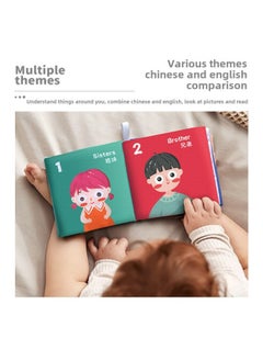 Generic Baby Bilingual Cloth Book Baby Tear Not To Rip Early Education Three-dimensional Cloth Book 0-1 Years Old Can Bite Toys Educational Paper Book-Color:Animal Cognition Cloth Book English Version  - Image 4
