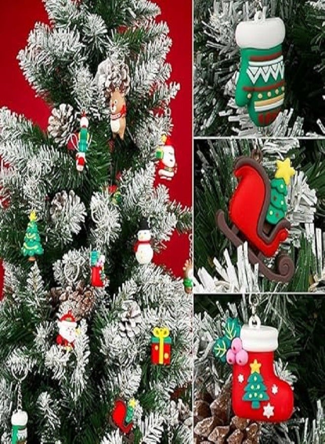 Christmas Keychains -  Christmas Gifts , Different Shapes Christmas's  Keychain, Christmas Decoration Items,  24 pcs - Image 3