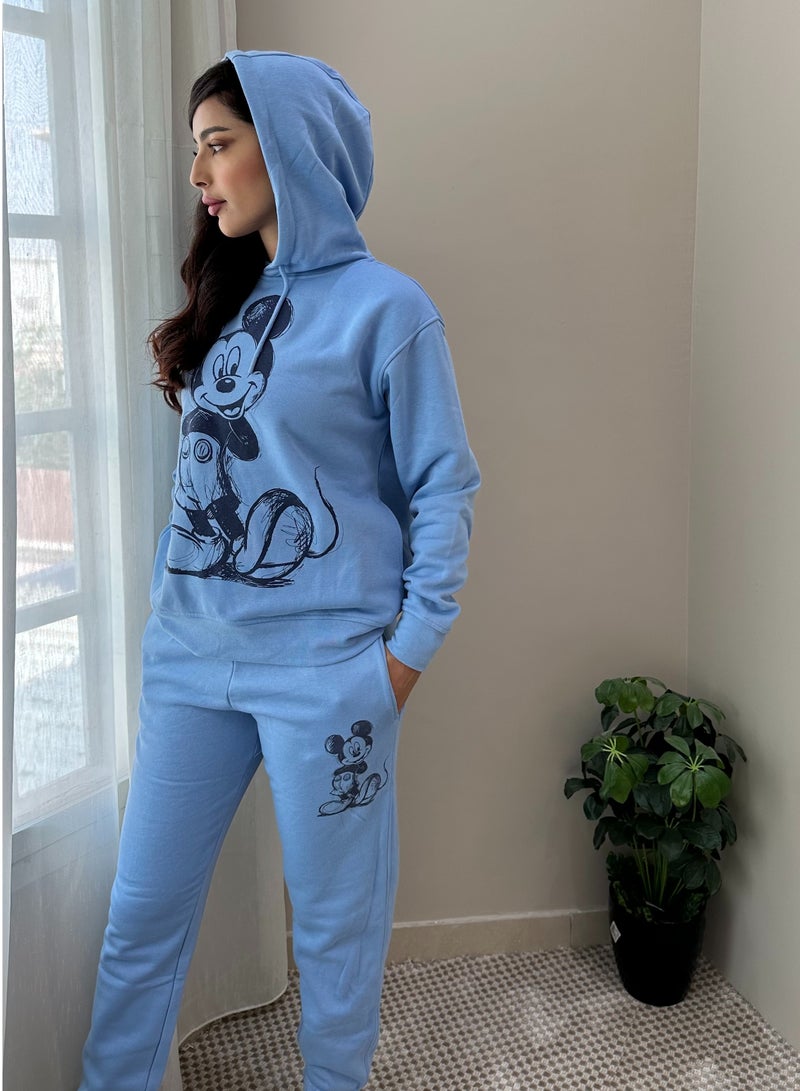 Hooded Pullover with Mickey Mouse Print and Disney Pants, XL size - Image 3