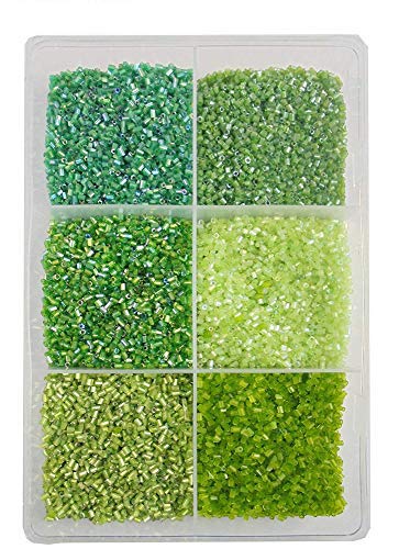 eshoppee DIY Glass Cut Seed Beads Kit Dana for Jewellery Making (Multicolour, 300 Gms) - Image 1