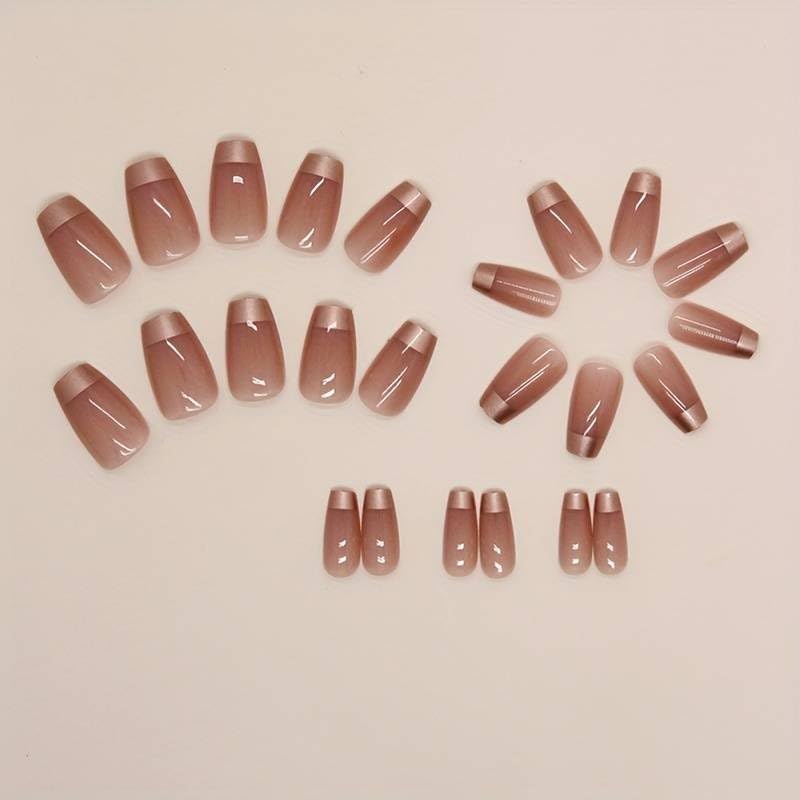 ZOONA ZOONA 24PCS Everlasting French Nails Artificial Nails Art Set Lightweight Long Lasting Easy To Use Quick Fix For Festivals Special Occasions 0W1223 - Image 4