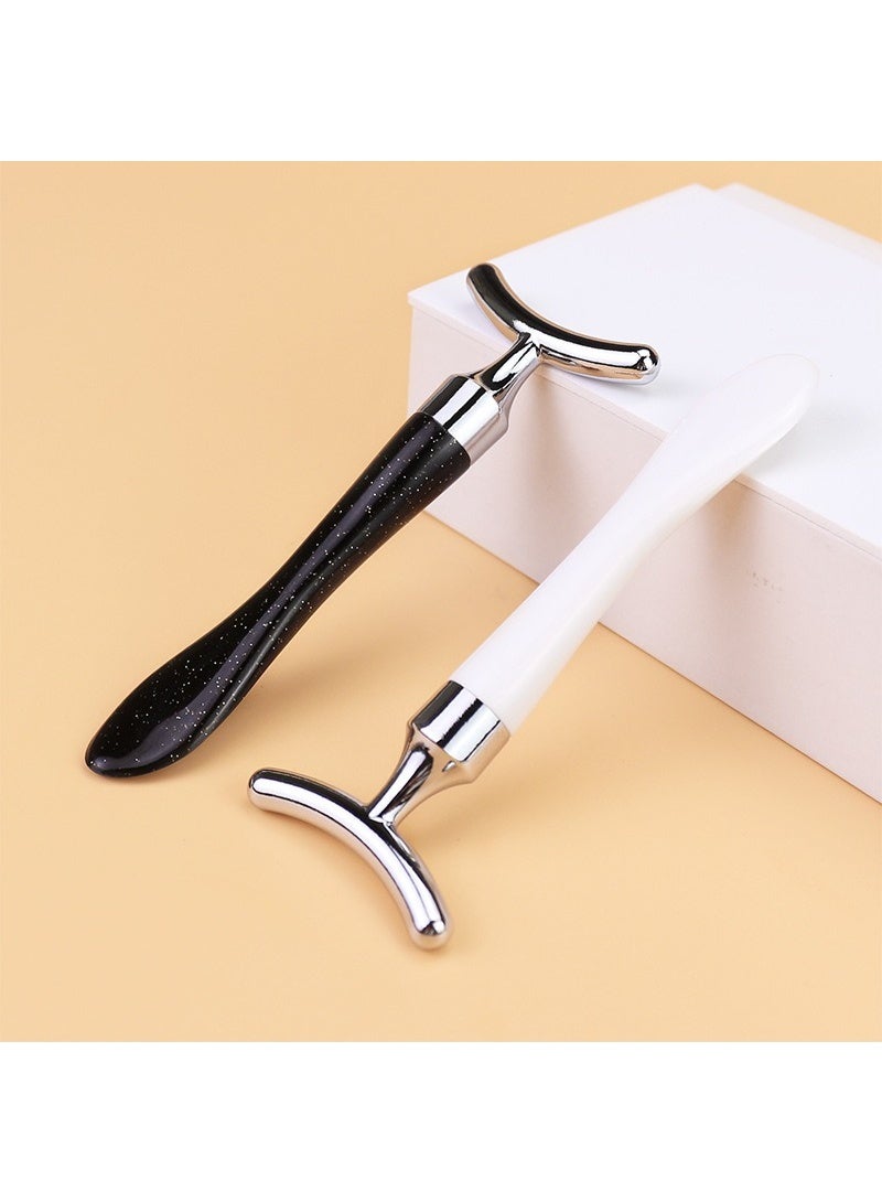 يوكانبي مجموعة من عصاتين لتدليك كريم العين – بمقبض أسود ورأس ذهبية وردية، متعددة الاستخدامات لتطبيق الكريمات والسيروم والمرطبات - Image 5