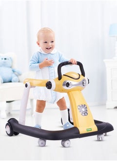 BAYBEE 2 In 1 Twist Pro Baby Walker Round Kids Walker For Baby With 3 Adjustable Height Removable Seat Led Light And Musical Toy Bar Baby Push Walker For Baby Boys Girls 6 To 24 Months Black  - Image 2