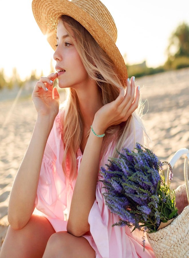 كولودوغو أساور كولودوغو البوهيمية المزينة بالخرز للنساء، أساور ملونة من الأحجار الطبيعية، أساور مطلية بالذهب بتصميم مستوحى من رياضة ركوب الأمواج، أساور عصرية مصنوعة يدويًا للنساء، هدايا مجوهرات - Image 2