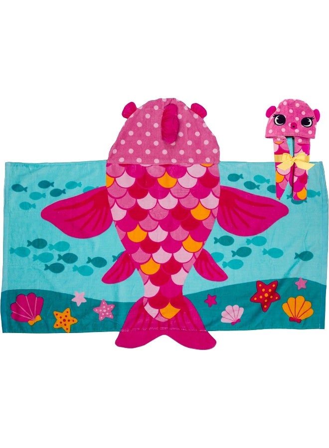 Stephen Joseph Hooded Towel, Pink, One size - Image 1