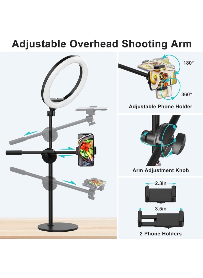 Generic RGB Selfie Ring Light with Tripod Stand & 2 Phone Holders - 26.6 cm, Remote Control for Video Recording & Computer Use  - Image 3