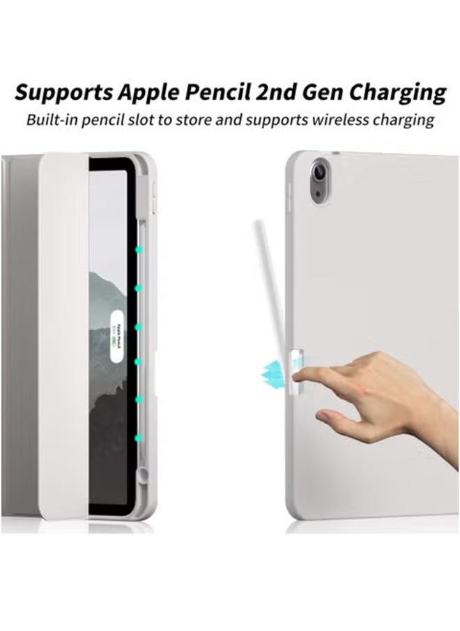 LCYLJGY - Case for iPad Air6 11-inch M2 (2024), iPad Air 5th/4th Generation (2022/2020) 10.9-inch Case with Pencil Holder Trifold Stand Case with Soft TPU Back Cover Auto Sleep/Wake - Image 1