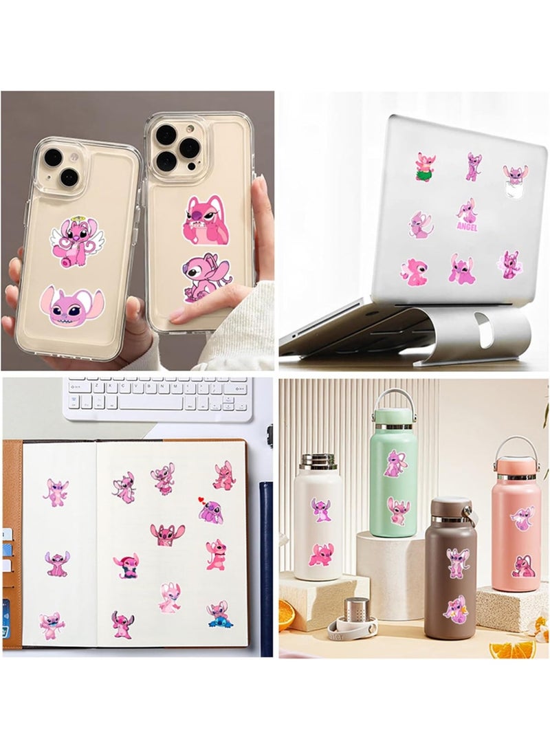 Meetion ملصقات خياطة لزجاجة الماء للأطفال، 50 قطعة ملصق فينيل كرتوني لطيف مقاوم للماء للفتيات المراهقات والبالغين للابتوب، لوح التزلج، الهاتف، الجيتار، حقيبة السفر، الدراجة - Image 2