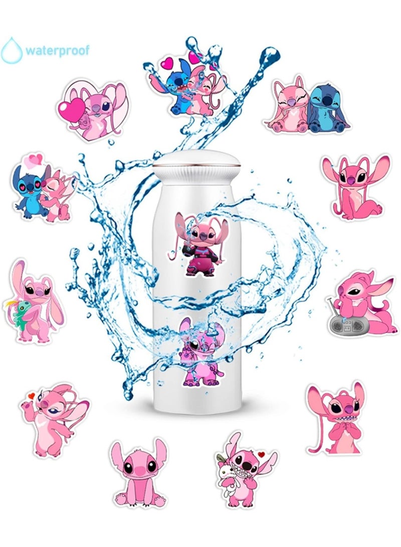 Meetion ملصقات خياطة لزجاجة الماء للأطفال، 50 قطعة ملصق فينيل كرتوني لطيف مقاوم للماء للفتيات المراهقات والبالغين للابتوب، لوح التزلج، الهاتف، الجيتار، حقيبة السفر، الدراجة - Image 3