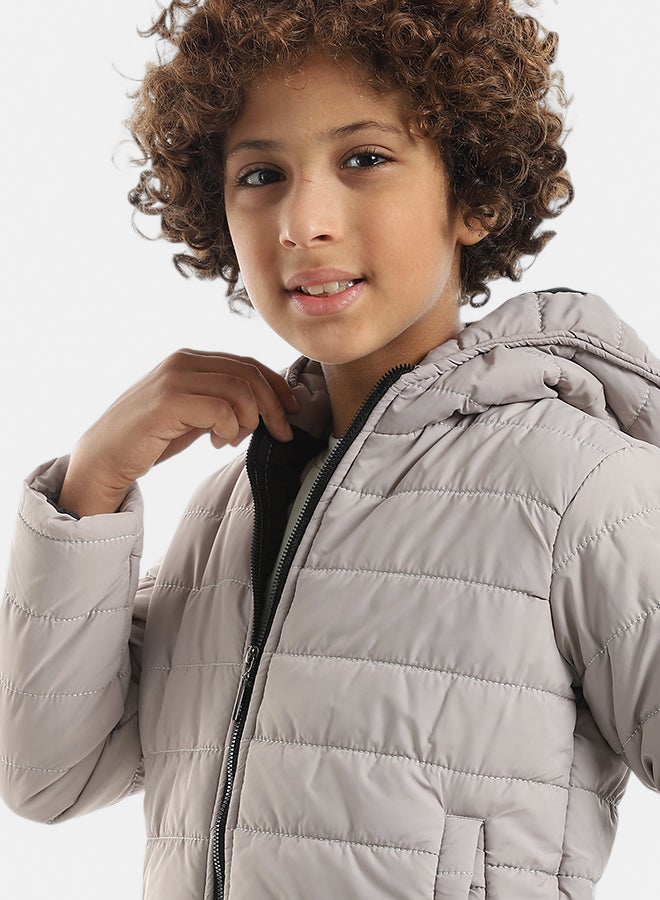 Andora Basic Pump Zipper Closure Beige Jacket_Beige - Image 4