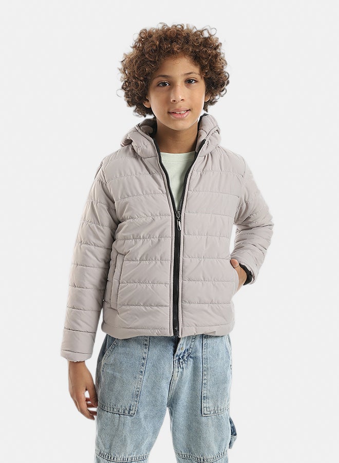 Andora Basic Pump Zipper Closure Beige Jacket_Beige - Image 1