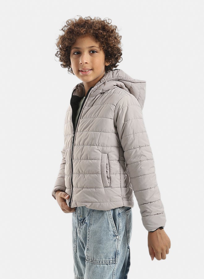 Andora Basic Pump Zipper Closure Beige Jacket_Beige - Image 2