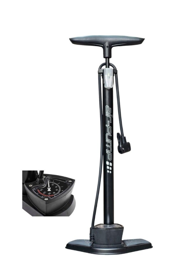 Universal Air Pump with Pressure Gauge – High-Pressure Hand Pump for Football, Basketball, Bicycle, and Sports Balls