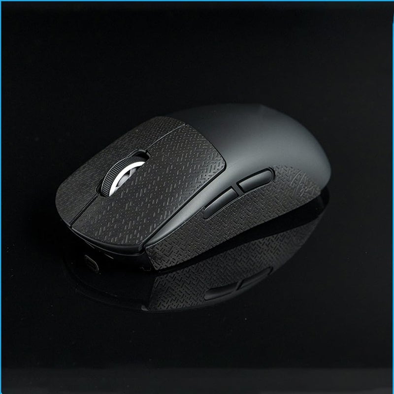 Hokeyio Anti-Slip Grip Tape for Logitech G Pro X Superlight 1 & 2 | Pre-Cut Leather Mouse Skins | Sweat-Absorbent & Easy Installation Black 0.5mm - Image 5