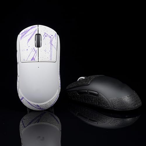 Hokeyio Anti-Slip Grip Tape for Logitech G Pro X Superlight 1 & 2 | Pre-Cut Leather Mouse Skins | Sweat-Absorbent & Easy Installation Black 0.5mm - Image 3