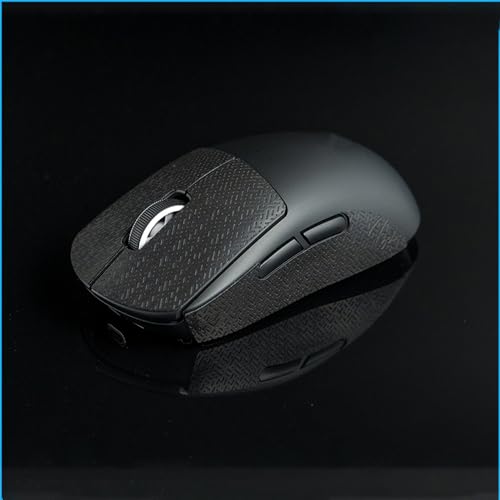 Hokeyio Anti-Slip Grip Tape for Logitech G Pro X Superlight 1 & 2 | Pre-Cut Leather Mouse Skins | Sweat-Absorbent & Easy Installation Black 0.5mm - Image 1