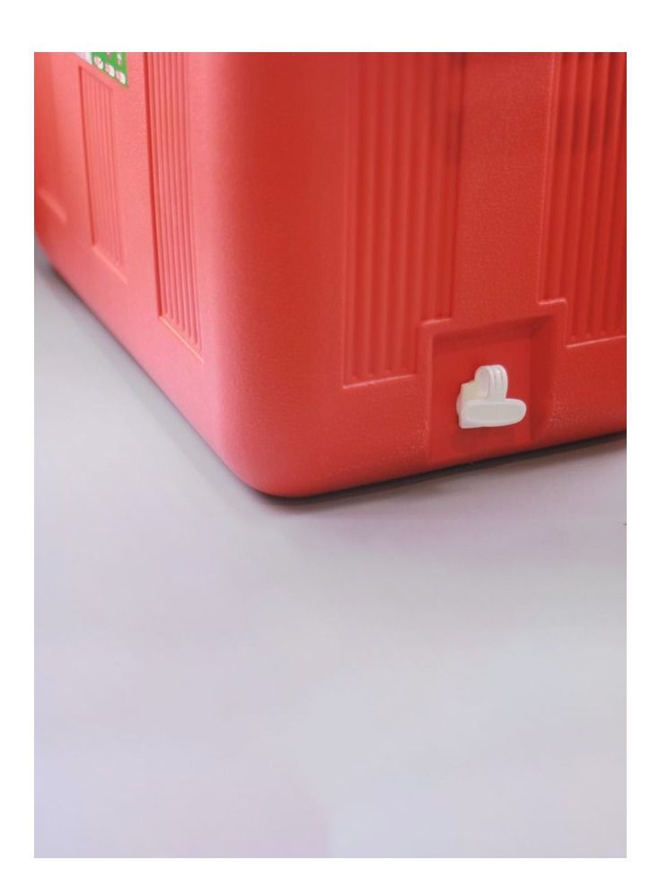 65L Ice Cooler Box Outdoor Use Drink Food Cooler Storage Box Orange/White  - Image 2