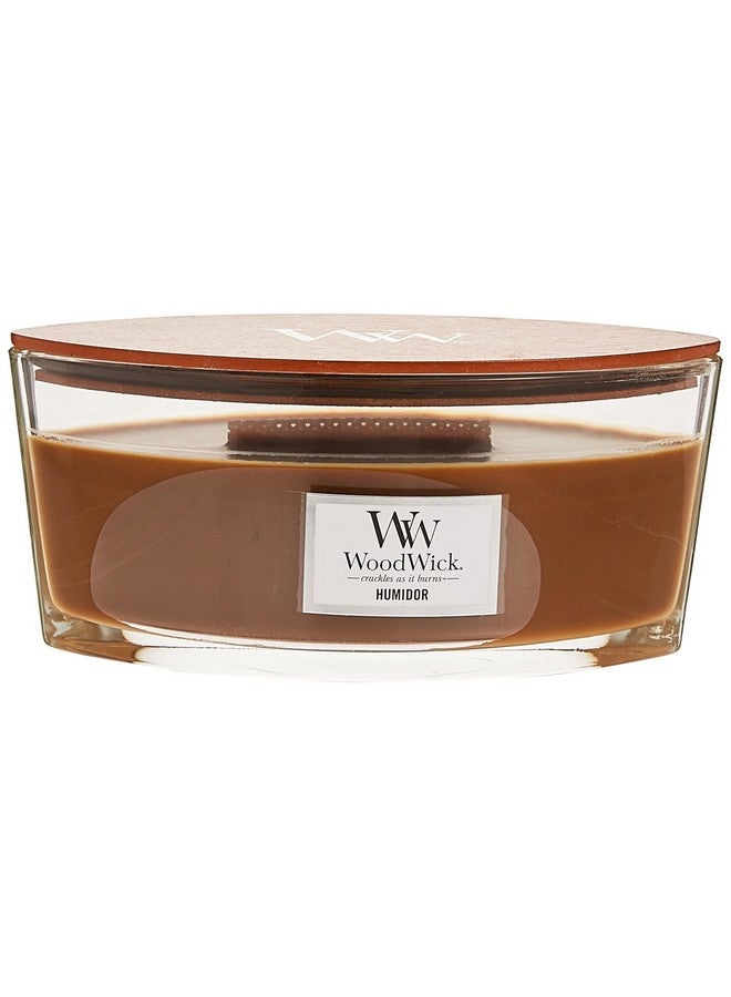 Woodwick Ellipse Scented Candle, Humidor Scented, 16oz, Up to 50 hours Burn Time, Crackles as it burns, Perfecr for Gifting - Image 1