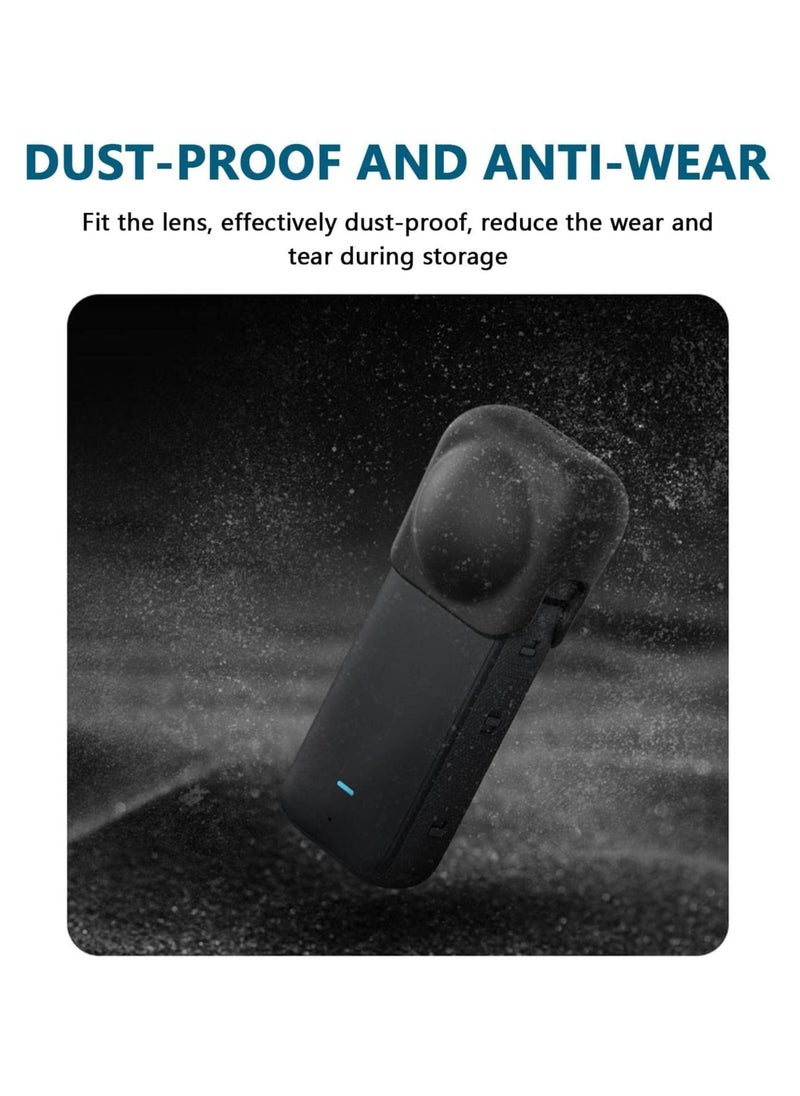 KASTWAVE - Silicone Lens Cover Protector Guards Replacement Dust-Proof Lens Protective Cap for Insta360 X3 Action Camera Accessories - Image 1