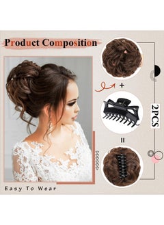 Claw Clip In Messy Bun Hairpiece Curly Clip In Claw Bun Hair Pieces Combs Add Ponytail Hair Pieces Synthetic Hair Extensions For Women (Medium Dark Brown) - pzsku/ZF525ABF1ACD6FB1D5159Z/45/_/1724125854/1ad9e2a4-82cd-4cd9-89c0-53a3dd0a3835