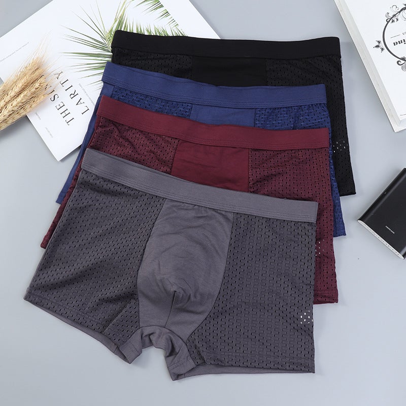 Men'S Underwear Mesh U Convex Breathable Hole Men'S Boxer Briefs Summer Selling Men'S Underwear Manufacturer Direct Sales - Image 2