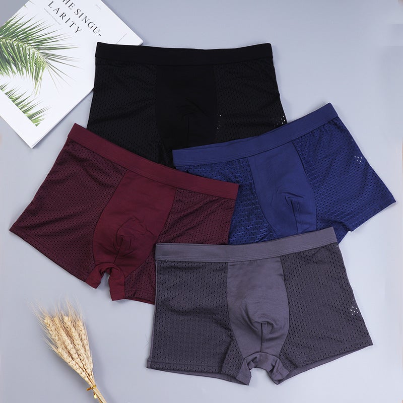 Men'S Underwear Mesh U Convex Breathable Hole Men'S Boxer Briefs Summer Selling Men'S Underwear Manufacturer Direct Sales - Image 3