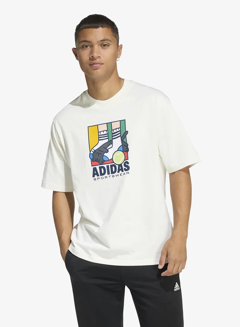 اديداس Animal Pop Play Graphic T-Shirt